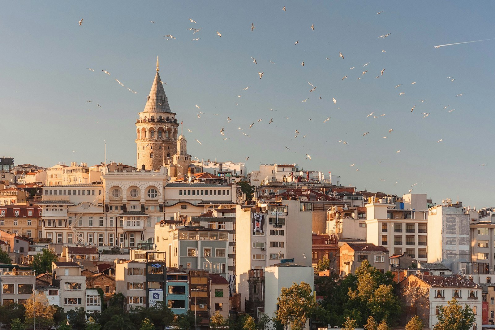 Historic Istanbul skyline and waterfront in Turkey